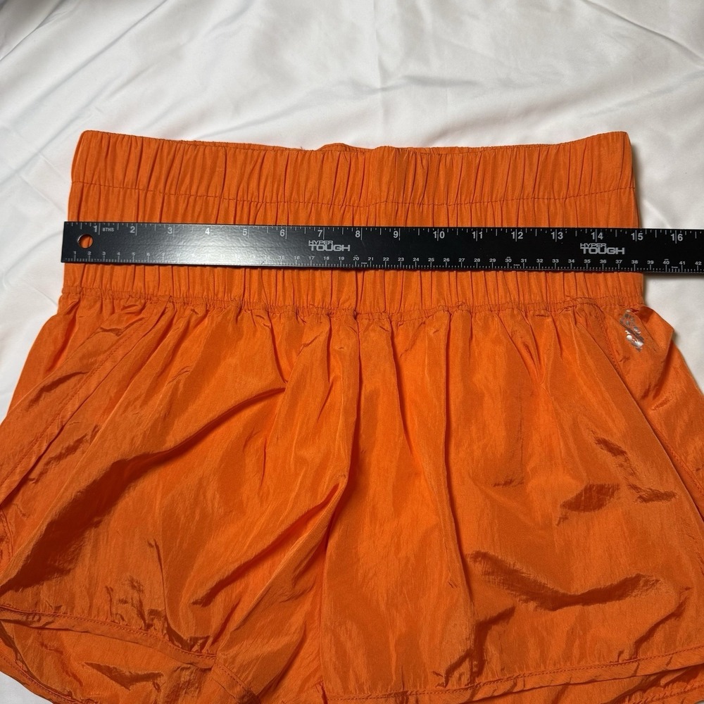 Free People Movement Women's Orange Flowy Athletic Shorts Size Large Fits Like M - Picture 7 of 8